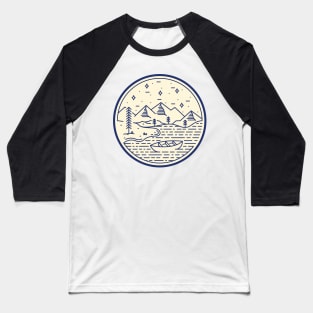 Lake and Canoe Baseball T-Shirt